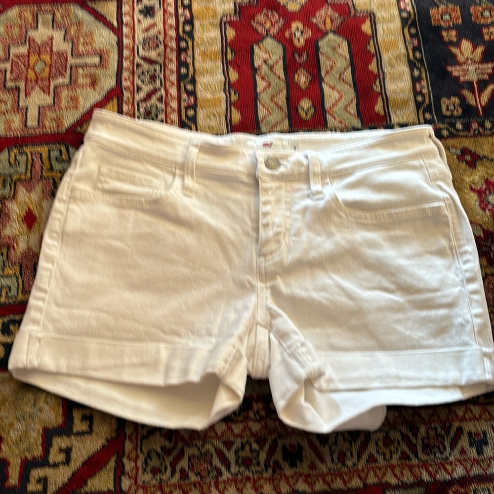White denim shorts